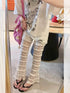 Summer Fancy Lace Tiered Long Pant